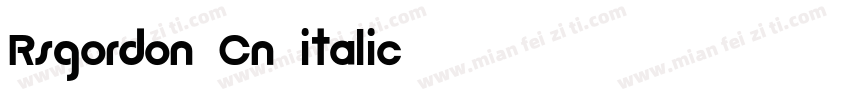 Rsgordon Cn italic字体转换